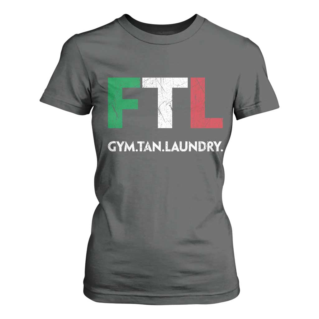 Gym Tan Laundry GTL Italian Flag T Shirt For Women TS10 Dark Heather Print Your Wear