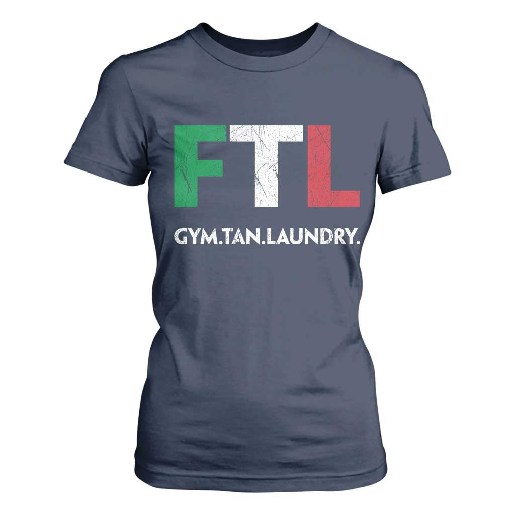 Gym Tan Laundry GTL Italian Flag T Shirt For Women TS10 Navy Print Your Wear