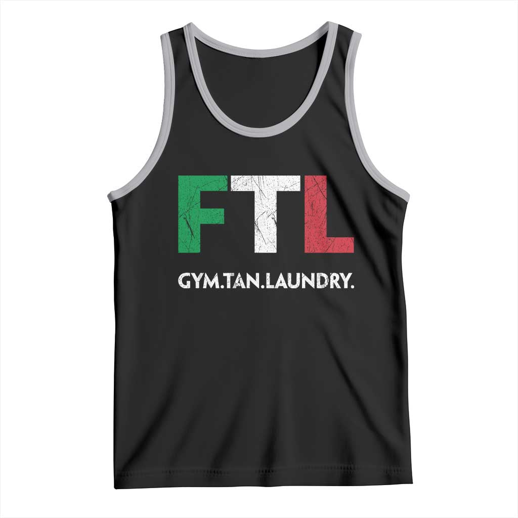Gym Tan Laundry GTL Italian Flag Tank Top TS10 Black Athletic Heather Print Your Wear