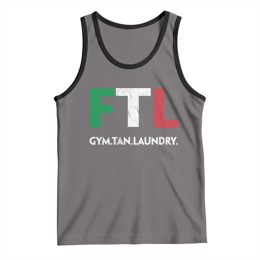 Gym Tan Laundry GTL Italian Flag Tank Top TS10 Deep Heather Black Print Your Wear