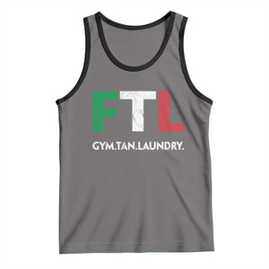 Gym Tan Laundry GTL Italian Flag Tank Top TS10 Deep Heather Black Print Your Wear