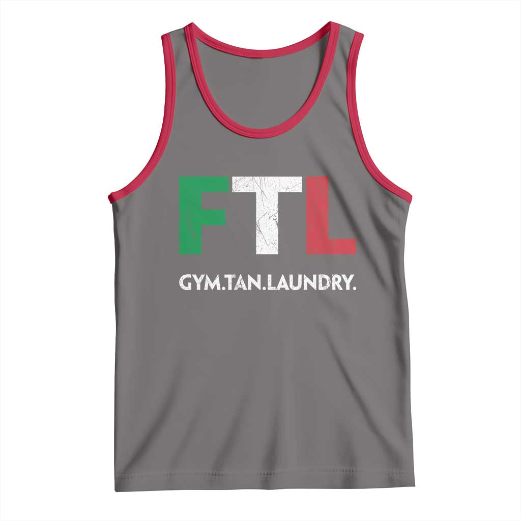 Gym Tan Laundry GTL Italian Flag Tank Top TS10 Deep Heather Red Print Your Wear