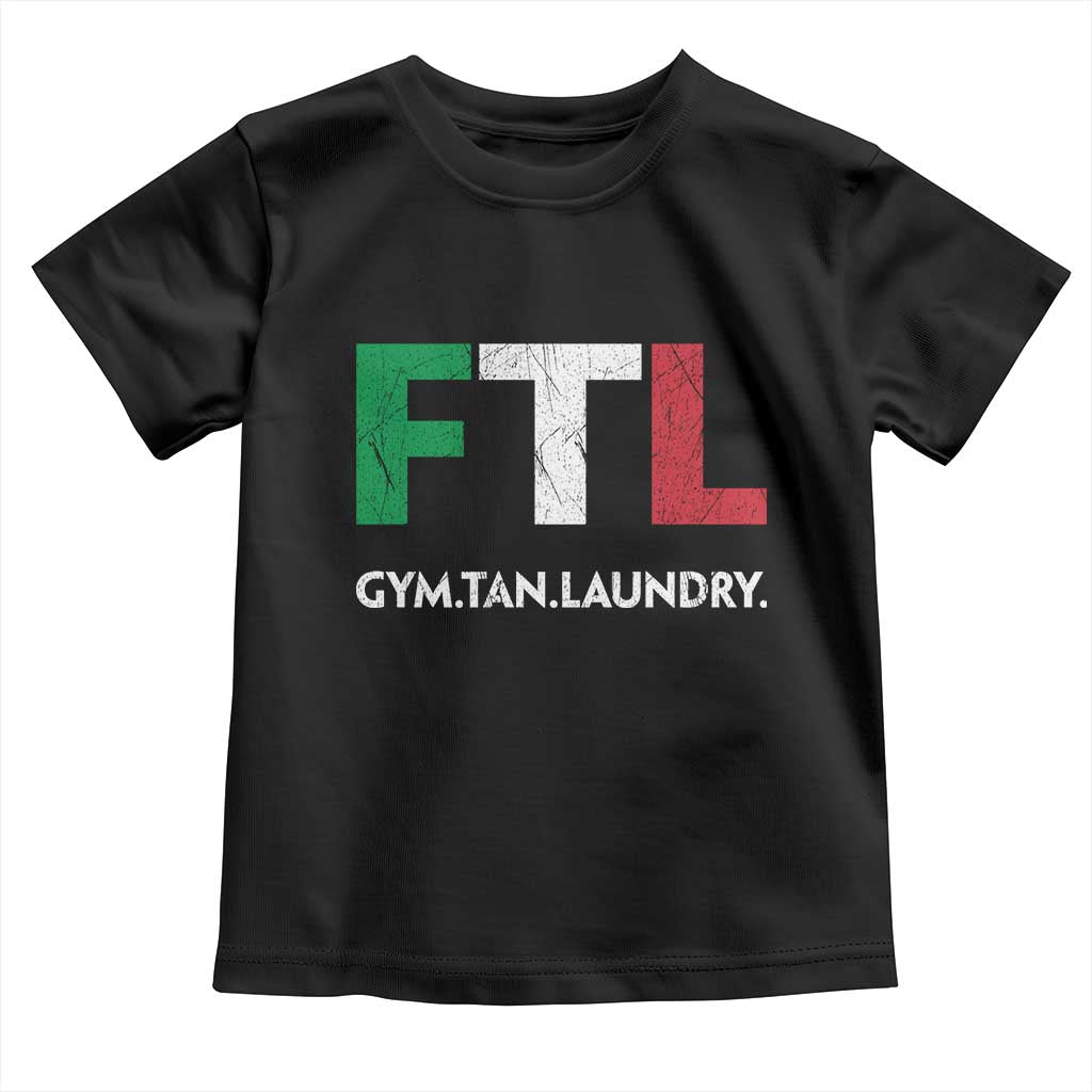 Gym Tan Laundry GTL Italian Flag Toddler T Shirt TS10 Black Print Your Wear