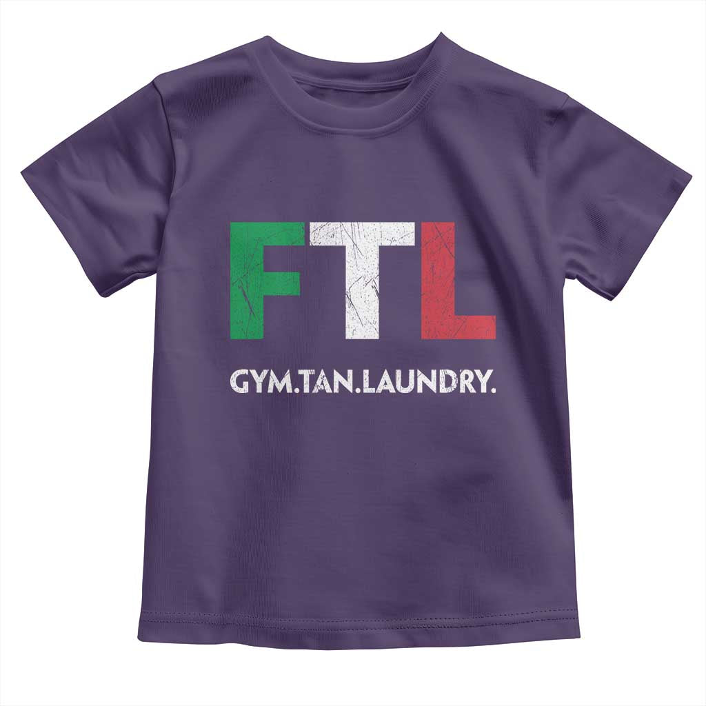 Gym Tan Laundry GTL Italian Flag Toddler T Shirt TS10 Purple Print Your Wear