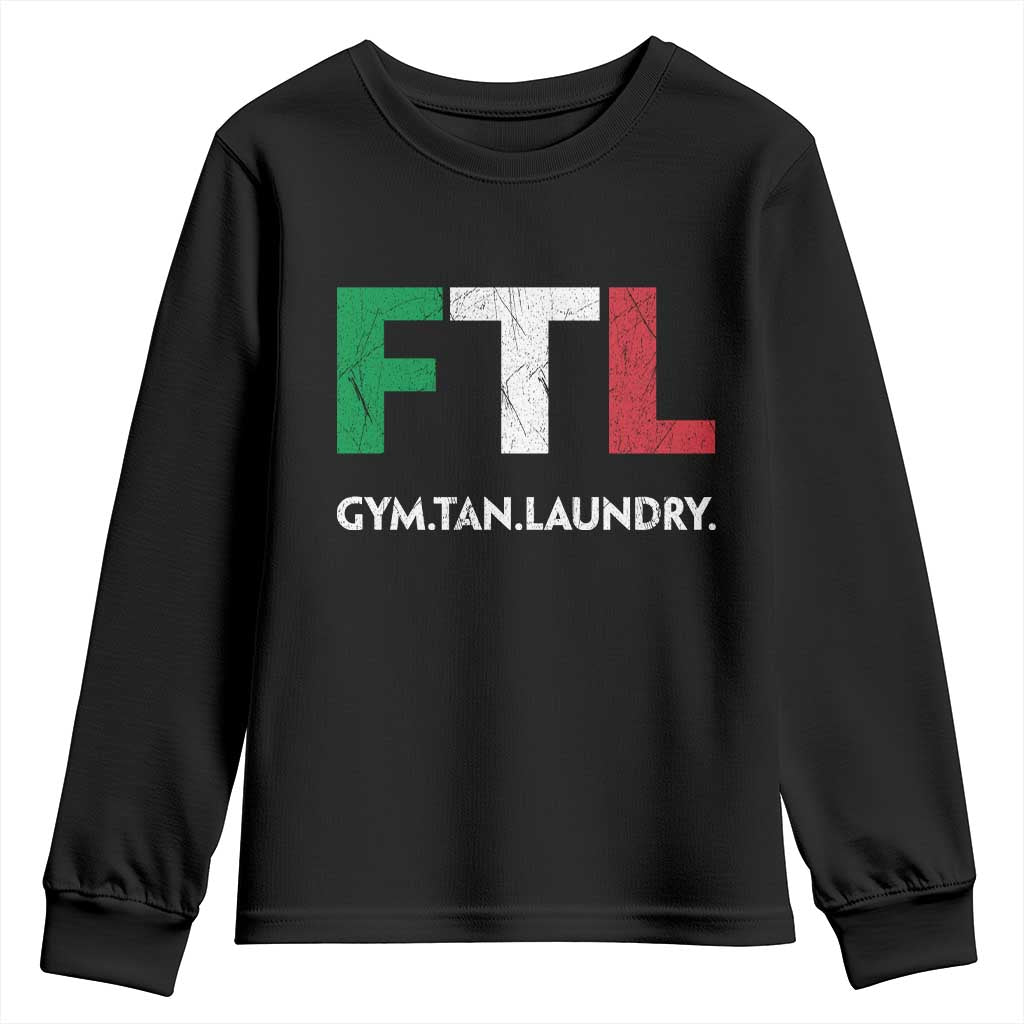 Gym Tan Laundry GTL Italian Flag Youth Sweatshirt TS10 Black Print Your Wear