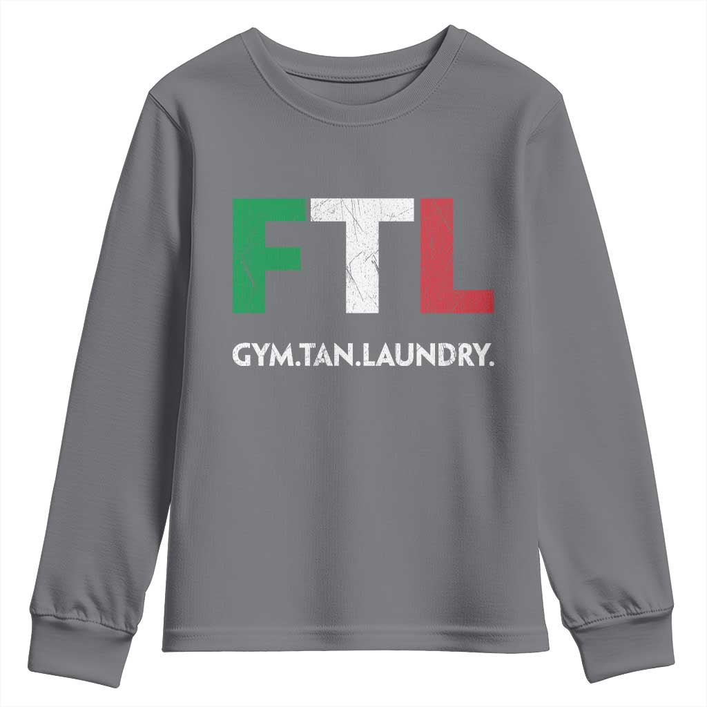 Gym Tan Laundry GTL Italian Flag Youth Sweatshirt TS10 Charcoal Print Your Wear