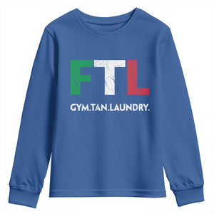 Gym Tan Laundry GTL Italian Flag Youth Sweatshirt TS10 Royal Blue Print Your Wear