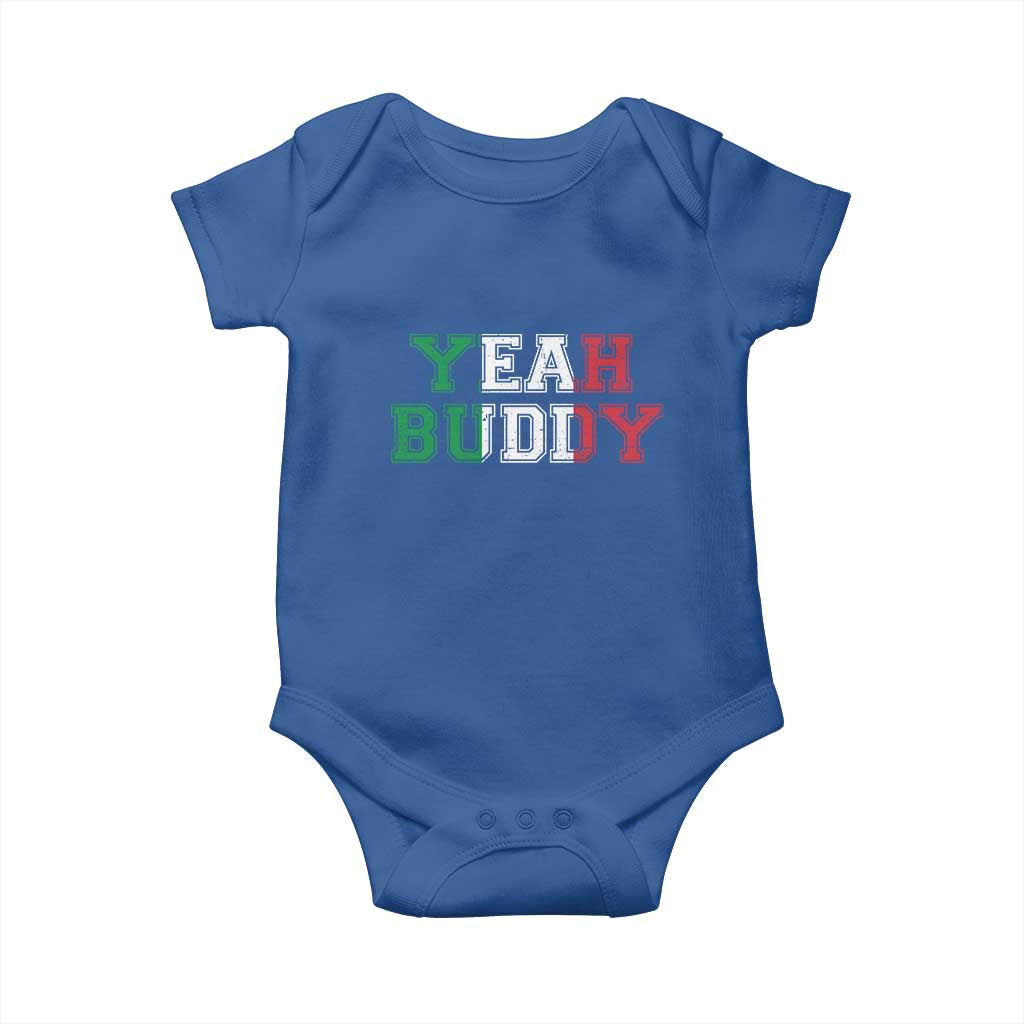 Yeah Buddy Italian Flag Baby Onesie Vintage Retro TS10 Royal Blue Print Your Wear