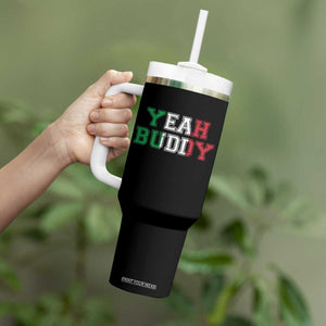 Yeah Buddy Italian Flag Tumbler With Handle Vintage Retro TS10 Print Your Wear