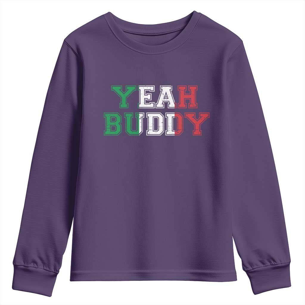 Yeah Buddy Italian Flag Youth Sweatshirt Vintage Retro TS10 Purple Print Your Wear