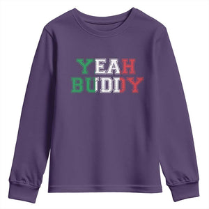 Yeah Buddy Italian Flag Youth Sweatshirt Vintage Retro TS10 Purple Print Your Wear