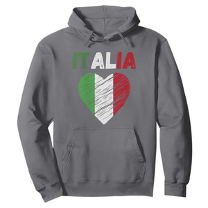 Italian Flag Heart Hoodie Retro Vintage Italia Graphic