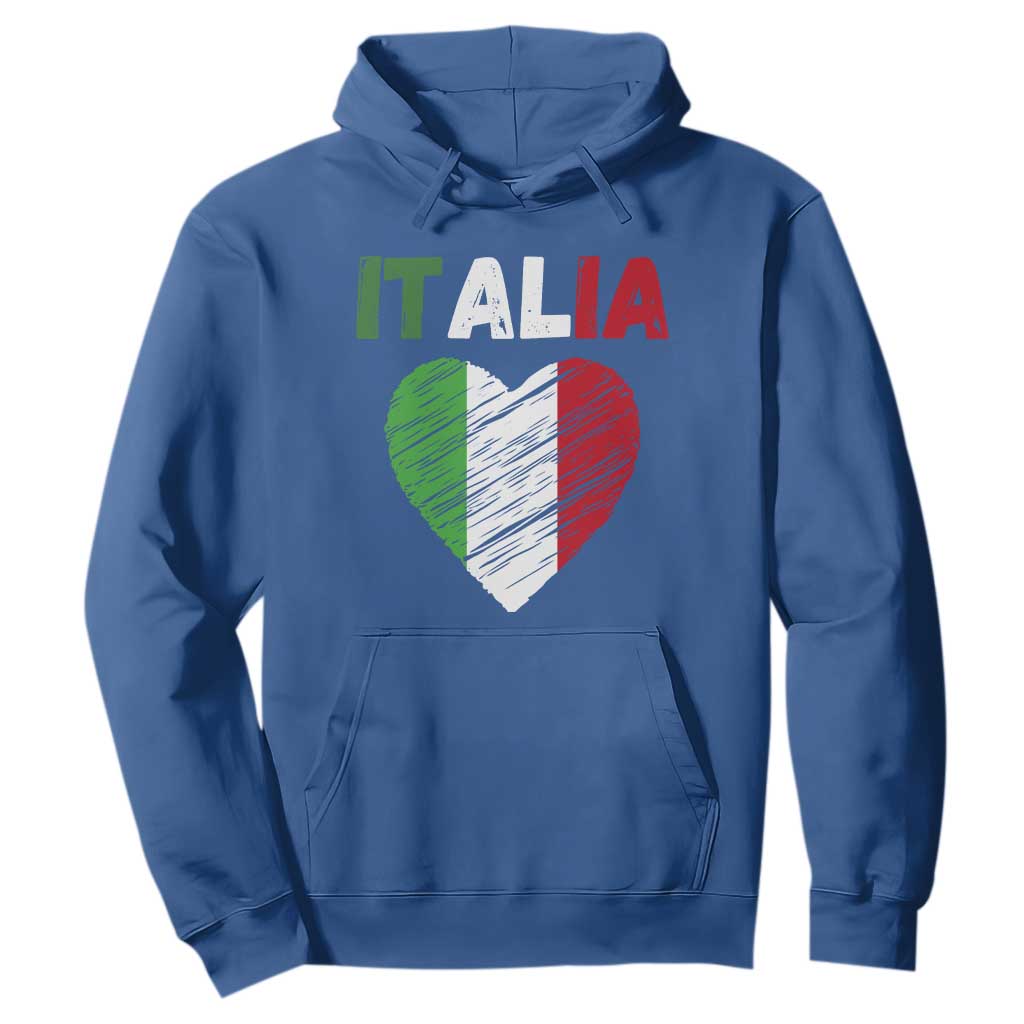 Italian Flag Heart Hoodie Retro Vintage Italia Graphic
