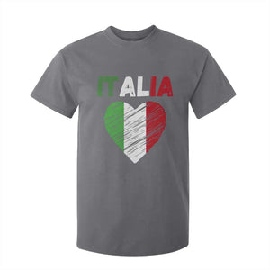 Italian Flag Heart T Shirt For Kid Retro Vintage Italia Graphic