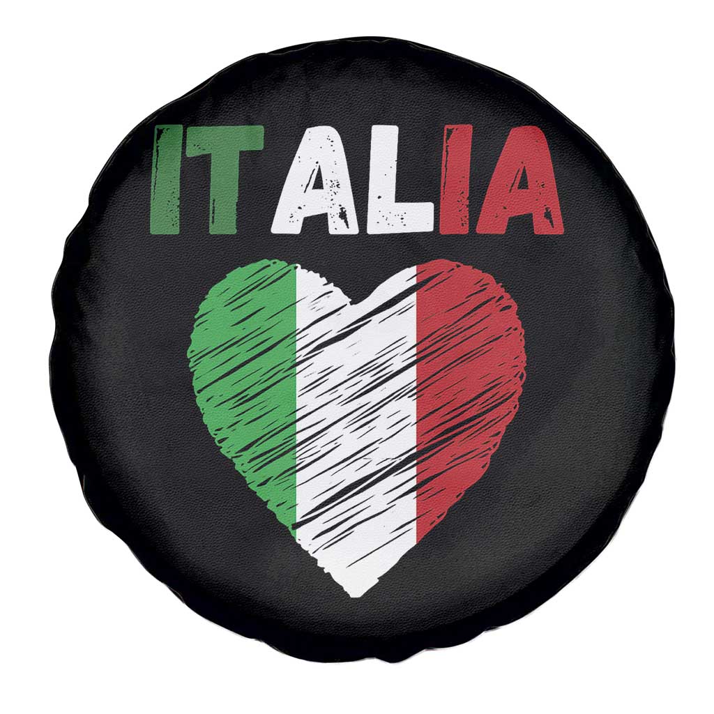 Italian Flag Heart Spare Tire Cover Retro Vintage Italia Graphic