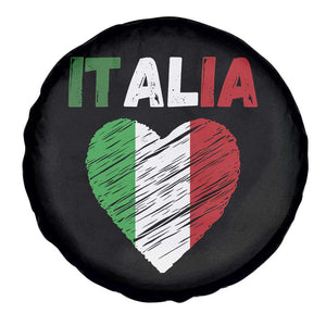 Italian Flag Heart Spare Tire Cover Retro Vintage Italia Graphic