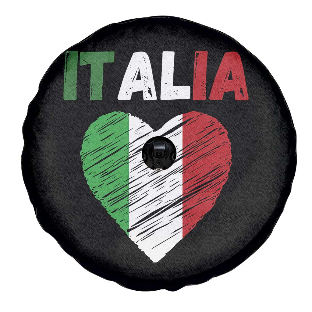 Italian Flag Heart Spare Tire Cover Retro Vintage Italia Graphic