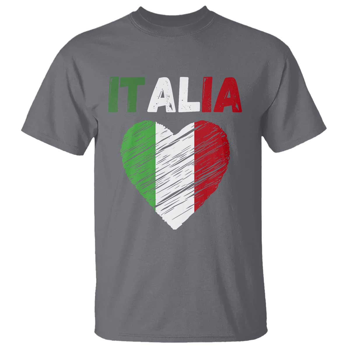 Italian Flag Heart T Shirt Retro Vintage Italia Graphic