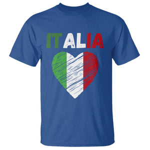 Italian Flag Heart T Shirt Retro Vintage Italia Graphic