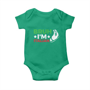 Bruh Im Italian Baby Onesie Italy Flag Italian Festival Funny Italian TS10 Irish Green Print Your Wear