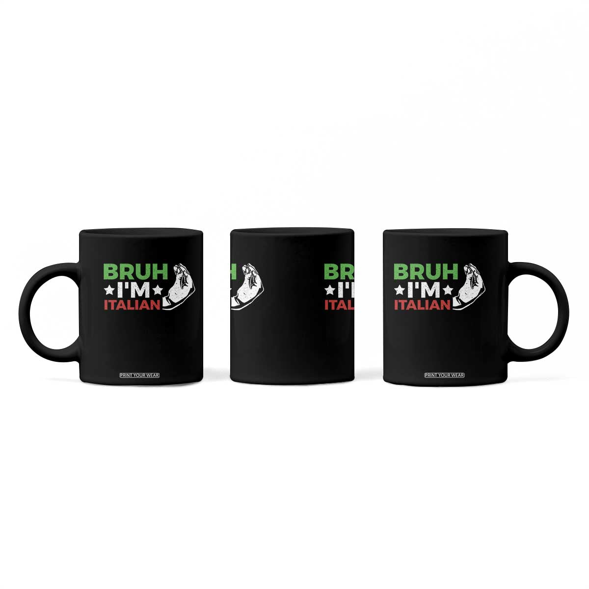 Bruh Im Italian Coffee Mug Italy Flag Italian Festival Funny Italian TS10 Print Your Wear