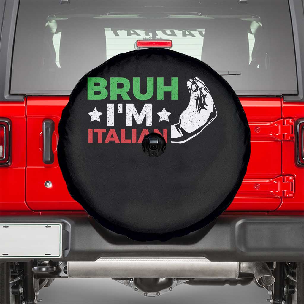 Bruh Im Italian Spare Tire Cover Italy Flag Italian Festival Funny Italian TS10 Black Print Your Wear