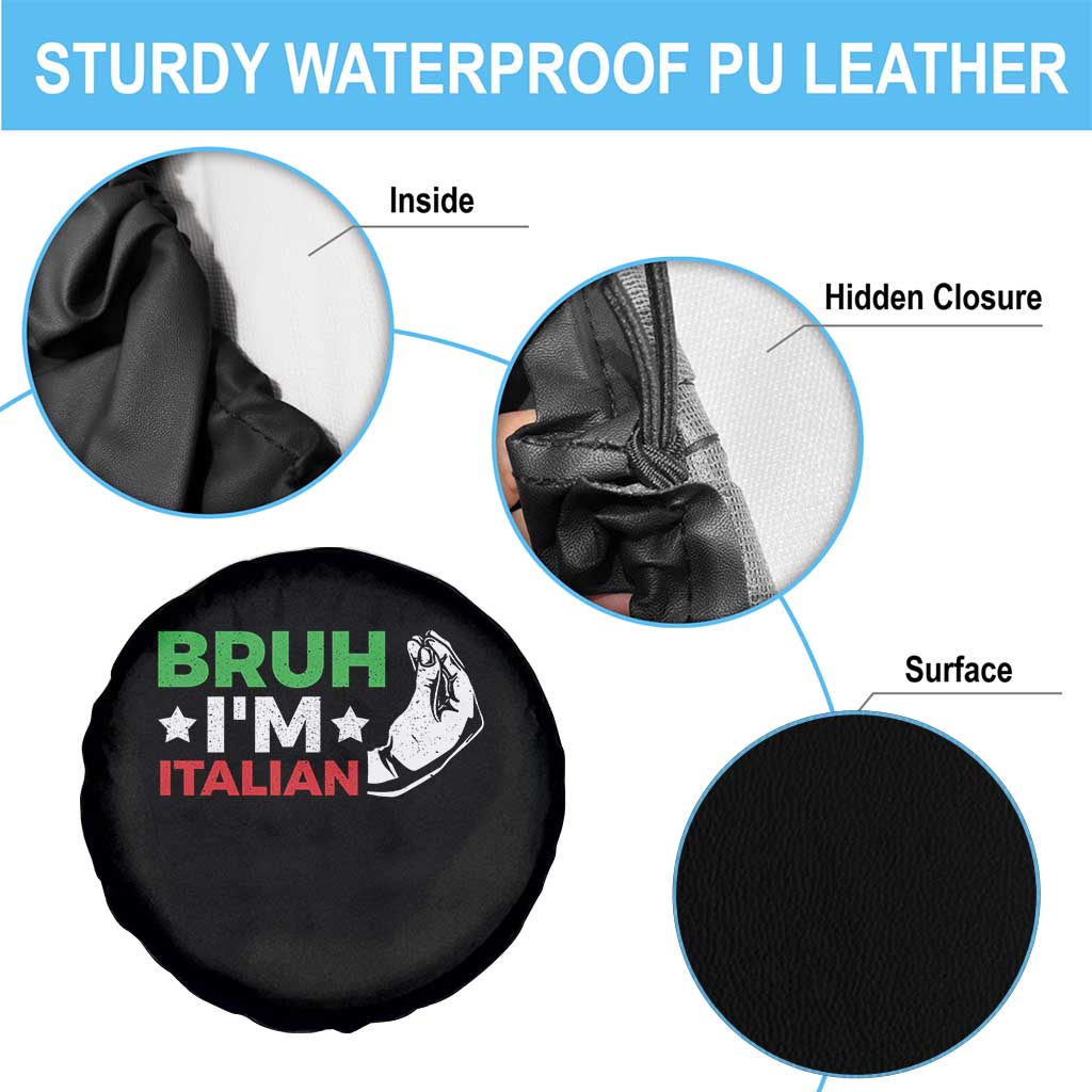 Bruh Im Italian Spare Tire Cover Italy Flag Italian Festival Funny Italian TS10 Print Your Wear