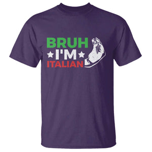 Bruh Im Italian T Shirt Italy Flag Italian Festival Funny Italian TS10 Purple Print Your Wear
