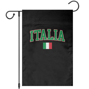 Vintage Italia Garden Flag Print Retro Varsity Italian Apparel TS10 Black Print Your Wear