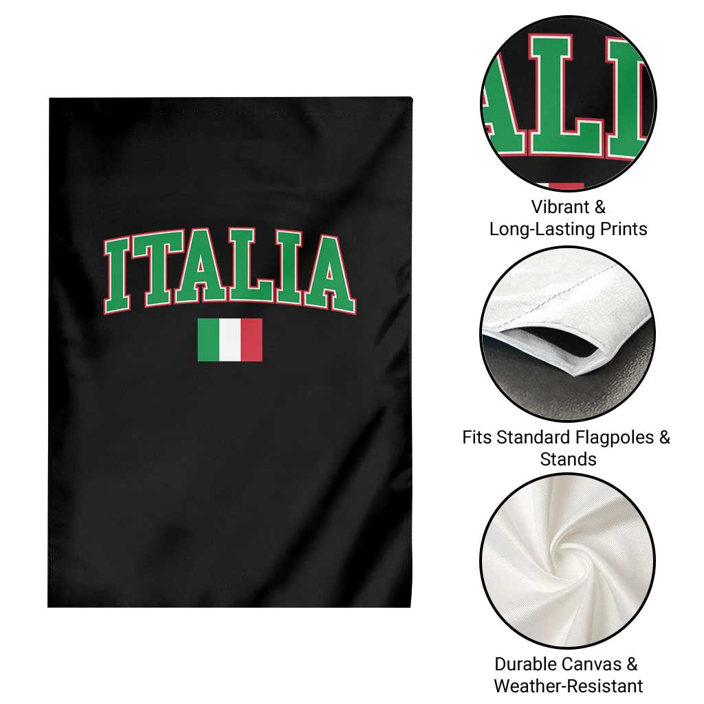 Vintage Italia Garden Flag Print Retro Varsity Italian Apparel TS10 Print Your Wear
