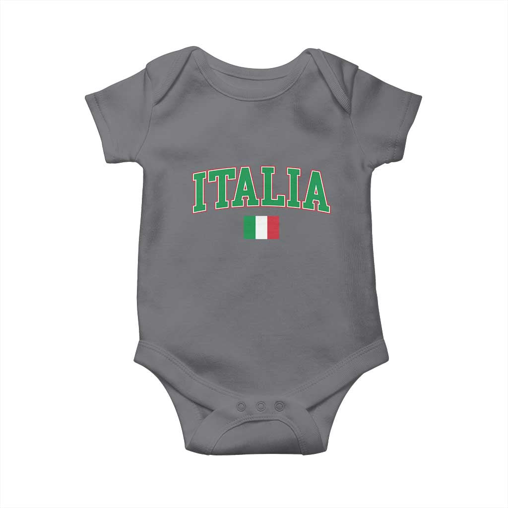 Vintage Italia Baby Onesie Print Retro Varsity Italian Apparel TS10 Charcoal Print Your Wear