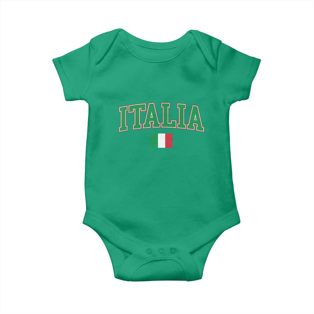 Vintage Italia Baby Onesie Print Retro Varsity Italian Apparel TS10 Irish Green Print Your Wear