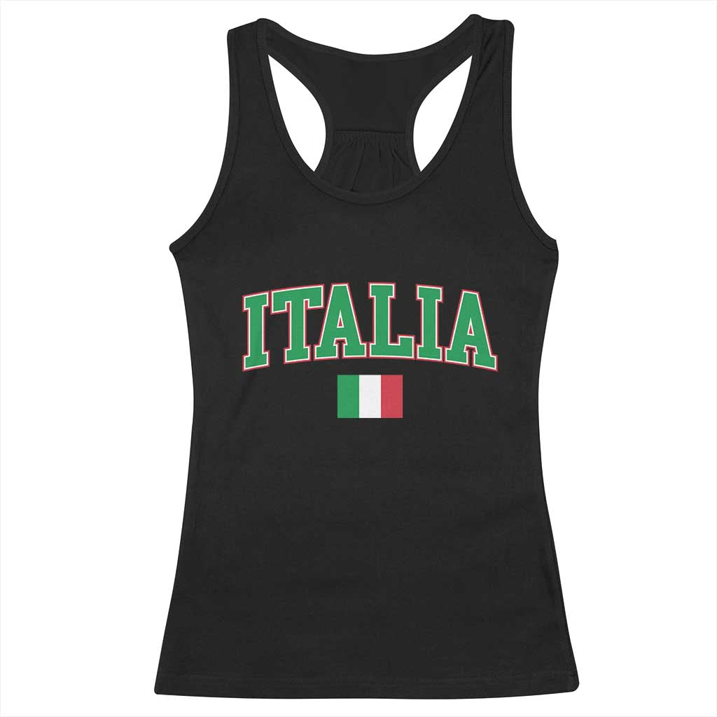 Vintage Italia Racerback Tank Top Print Retro Varsity Italian Apparel TS10 Black Print Your Wear