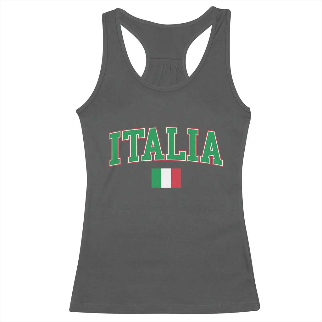 Vintage Italia Racerback Tank Top Print Retro Varsity Italian Apparel TS10 Dark Heather Print Your Wear