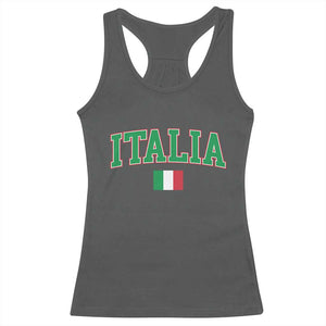 Vintage Italia Racerback Tank Top Print Retro Varsity Italian Apparel TS10 Dark Heather Print Your Wear