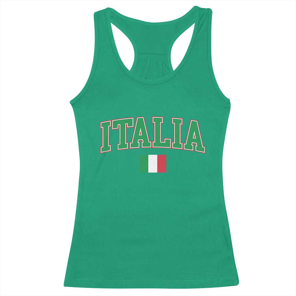 Vintage Italia Racerback Tank Top Print Retro Varsity Italian Apparel TS10 Irish Green Print Your Wear