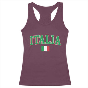 Vintage Italia Racerback Tank Top Print Retro Varsity Italian Apparel TS10 Maroon Print Your Wear
