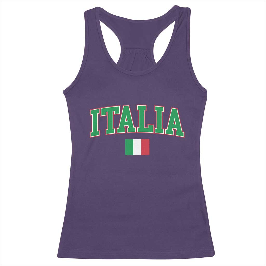 Vintage Italia Racerback Tank Top Print Retro Varsity Italian Apparel TS10 Purple Print Your Wear
