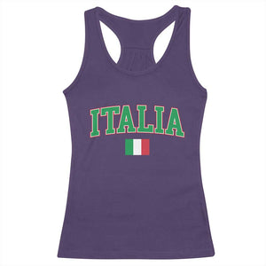 Vintage Italia Racerback Tank Top Print Retro Varsity Italian Apparel TS10 Purple Print Your Wear