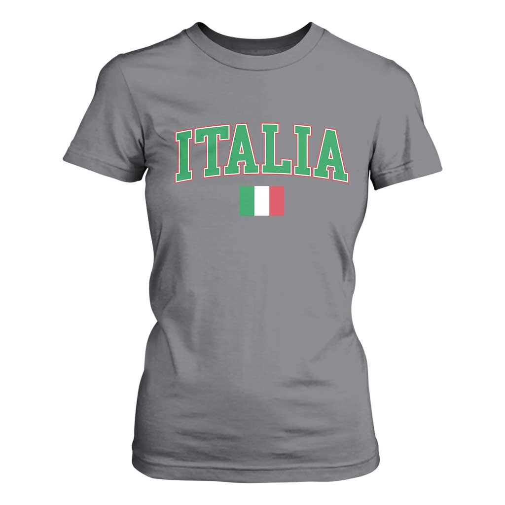 Vintage Italia T Shirt For Women Print Retro Varsity Italian Apparel TS10 Charcoal Print Your Wear