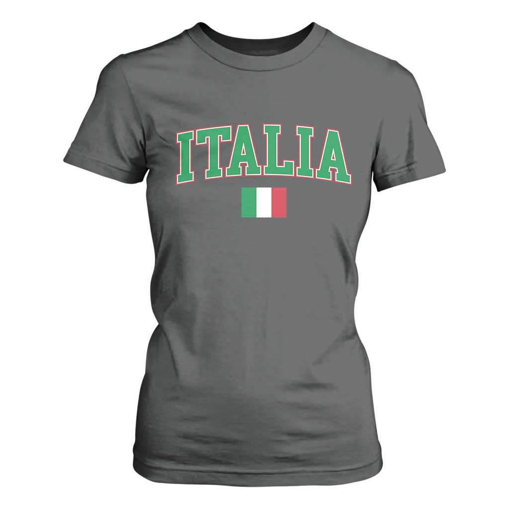 Vintage Italia T Shirt For Women Print Retro Varsity Italian Apparel TS10 Dark Heather Print Your Wear