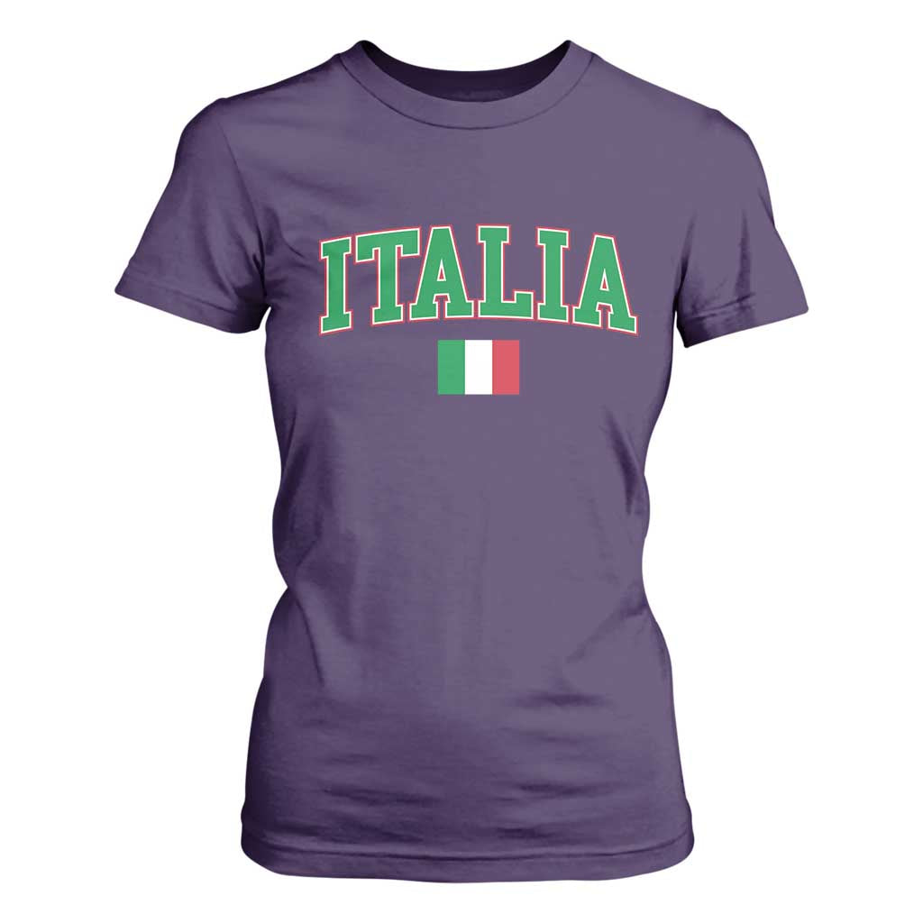 Vintage Italia T Shirt For Women Print Retro Varsity Italian Apparel TS10 Purple Print Your Wear