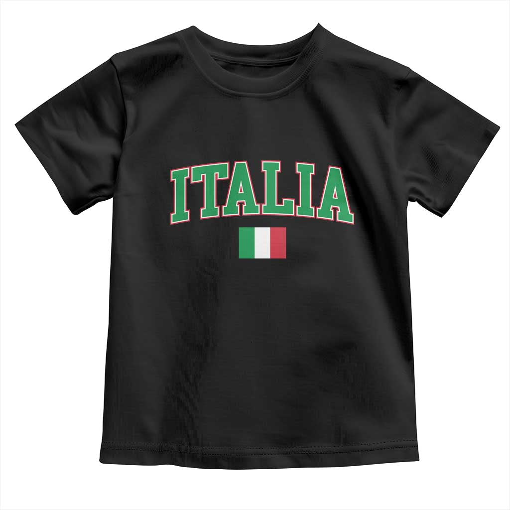 Vintage Italia Toddler T Shirt Print Retro Varsity Italian Apparel TS10 Black Print Your Wear