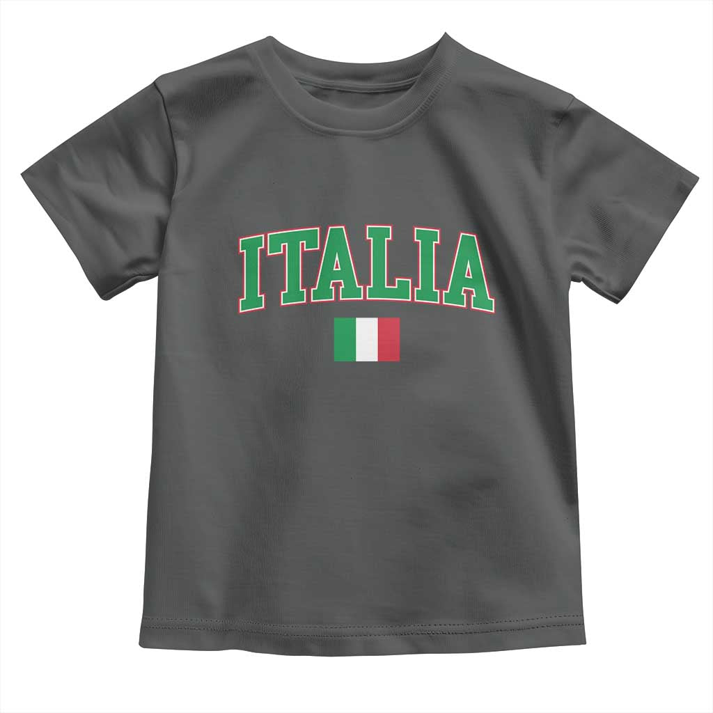 Vintage Italia Toddler T Shirt Print Retro Varsity Italian Apparel TS10 Dark Heather Print Your Wear