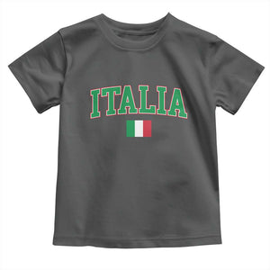 Vintage Italia Toddler T Shirt Print Retro Varsity Italian Apparel TS10 Dark Heather Print Your Wear