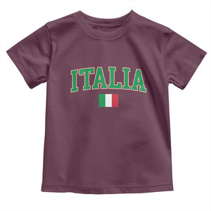 Vintage Italia Toddler T Shirt Print Retro Varsity Italian Apparel TS10 Maroon Print Your Wear