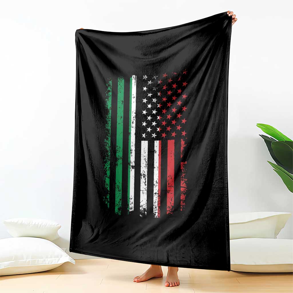 Italian American Flag Throw Blanket Retro Italian Family Italy Flag TS10 Print Your Wear