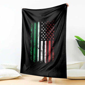 Italian American Flag Throw Blanket Retro Italian Family Italy Flag TS10 Print Your Wear