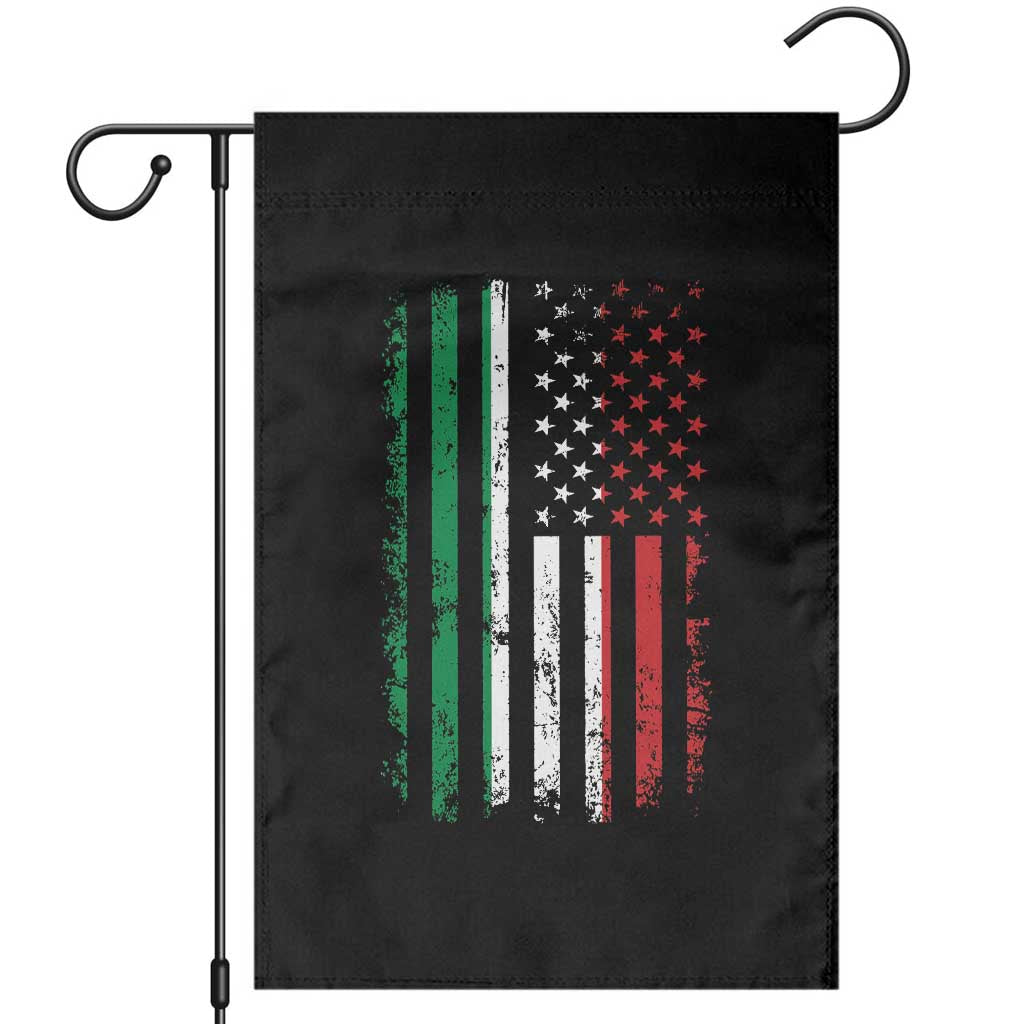 Italian American Flag Garden Flag Retro Italian Family Italy Flag TS10 Black Print Your Wear
