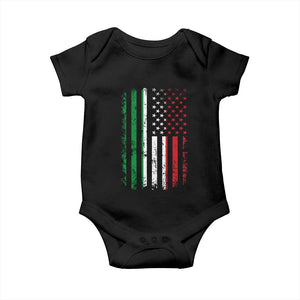 Italian American Flag Baby Onesie Retro Italian Family Italy Flag TS10 Black Print Your Wear